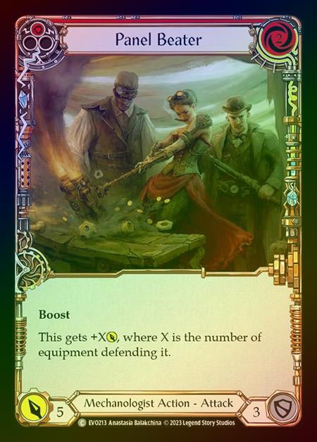【RF】[Mechanologist] Panel Beater (red) [EVO213-C] Rainbow Foil