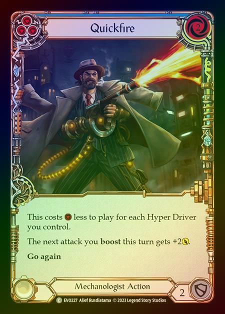 【RF】[Mechanologist] Quickfire (blue) [EVO227-C] Rainbow Foil