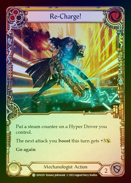 【RF】[Mechanologist] Re-Charge! (yellow) [EVO229-C] Rainbow Foil