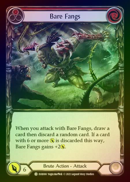 【RF】[Brute] Bare Fangs [EVR008-C] (red) Rainbow Foil