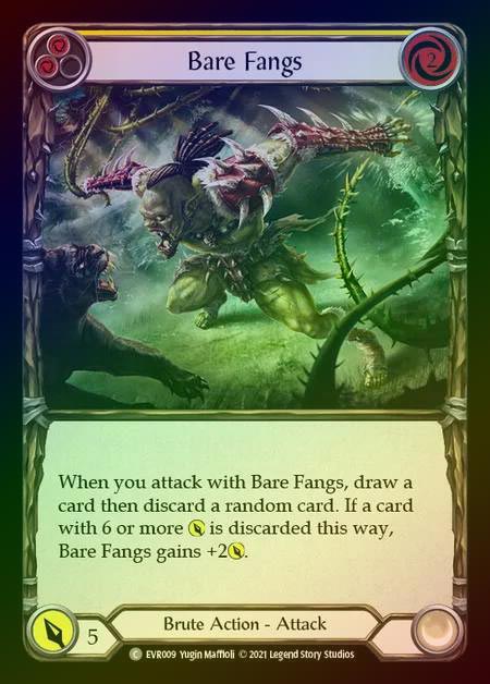 【RF】[Brute] Bare Fangs [EVR009-C] (yellow) Rainbow Foil