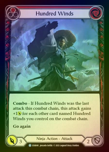 【RF】[Ninja] Hundred Winds [EVR041-R] (red) Rainbow Foil