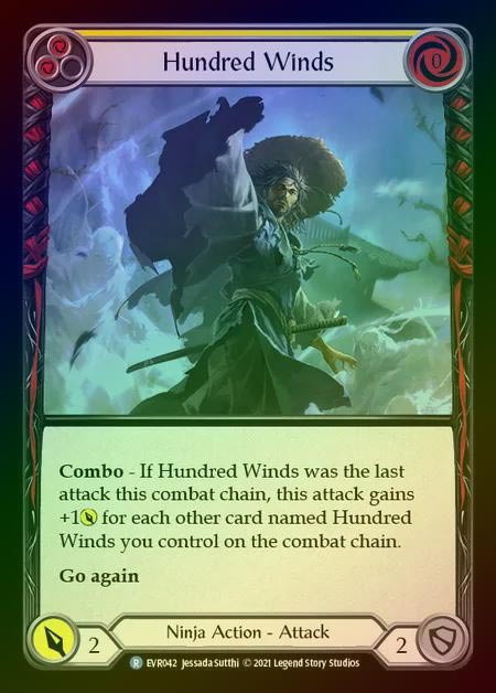 【RF】[Ninja] Hundred Winds [EVR042-R] (yellow) Rainbow Foil