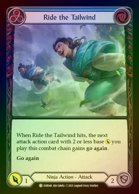 【RF】[Ninja] Ride the Tailwind [EVR046-C] (blue) Rainbow Foil