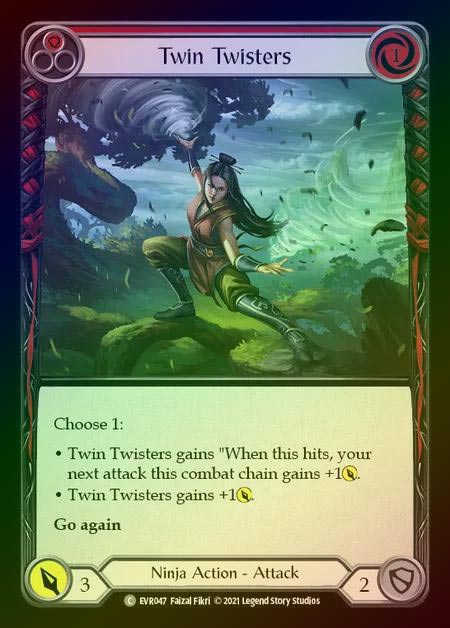 【RF】[Ninja] Twin Twisters [EVR047-C] (red) Rainbow Foil