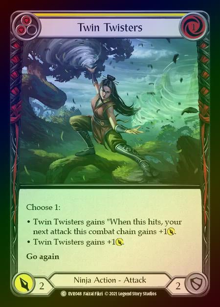 【RF】[Ninja] Twin Twisters [EVR048-C] (yellow) Rainbow Foil