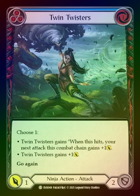【RF】[Ninja] Twin Twisters [EVR049-C] (blue) Rainbow Foil