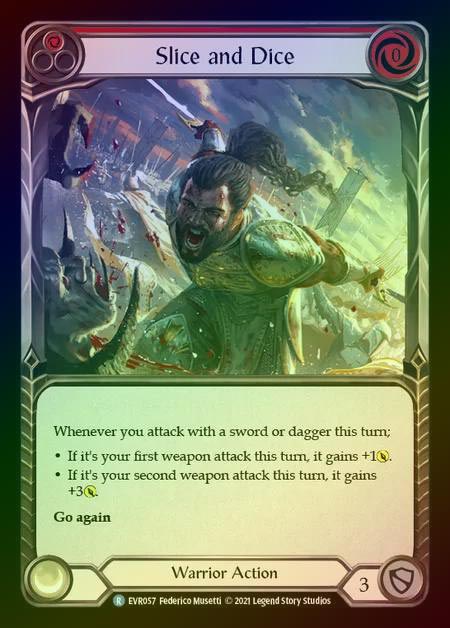 【RF】[Warrior] Slice and Dice [EVR057-R] (red) Rainbow Foil