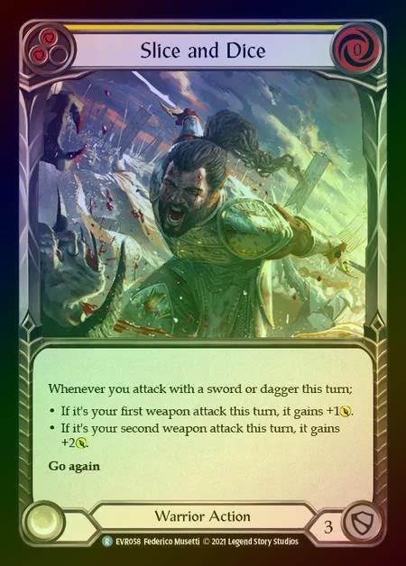 【RF】[Warrior] Slice and Dice [EVR058-R] (yellow) Rainbow Foil