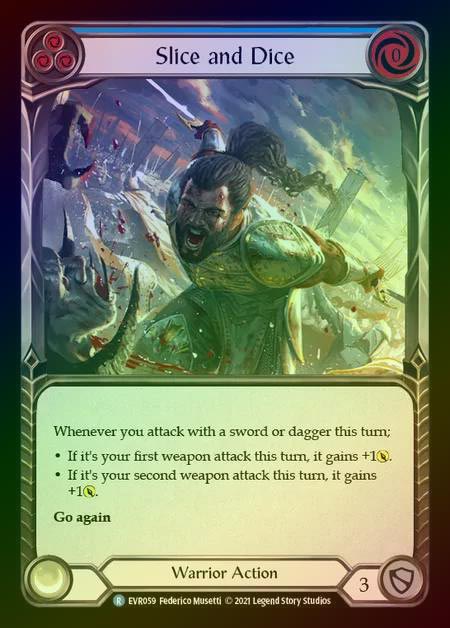 【RF】[Warrior] Slice and Dice [EVR059-R] (blue) Rainbow Foil