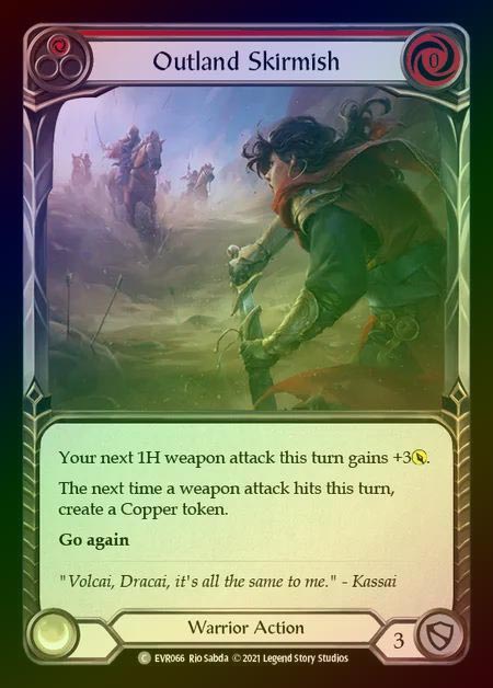 【RF】[Warrior] Outland Skirmish [EVR066-C] (red) Rainbow Foil