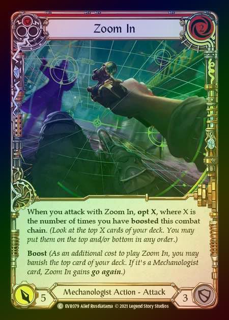 【RF】[Mechanologist] Zoom In [EVR079-C] (red) Rainbow Foil