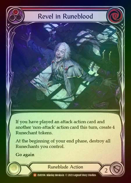 【RF】[Runeblade] Revel in Runeblood [EVR106-M] Rainbow Foil