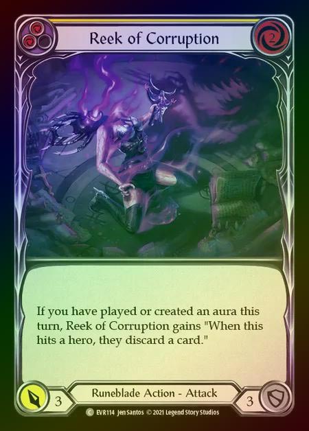 【RF】[Runeblade] Reek of Corruption [EVR114-C] (yellow) Rainbow Foil
