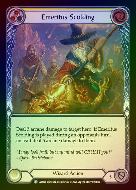 【RF】[Wizard] Emeritus Scolding [EVR126-R] (yellow) Rainbow Foil