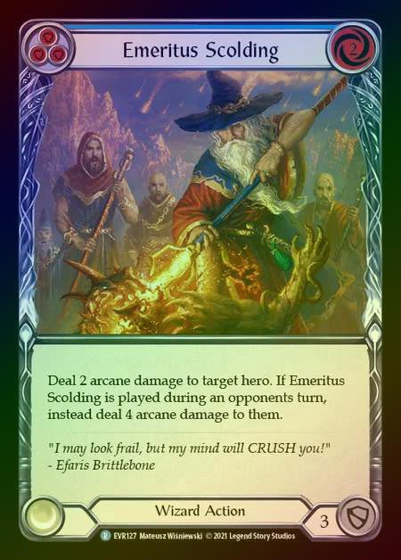 【RF】[Wizard] Emeritus Scolding [EVR127-R] (blue) Rainbow Foil