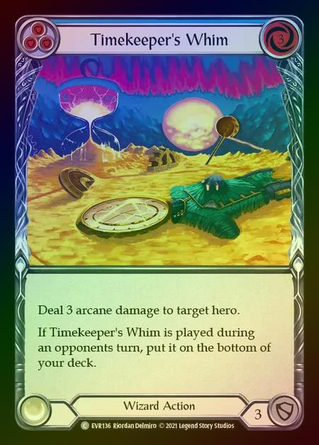 【RF】[Wizard] Timekeeper's Whim [EVR136-C] (blue) Rainbow Foil