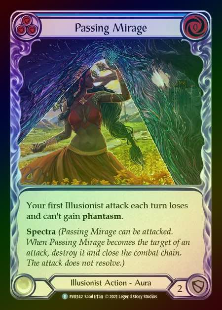 【RF】[Illusionist] Passing Mirage [EVR142-R] (blue) Rainbow Foil