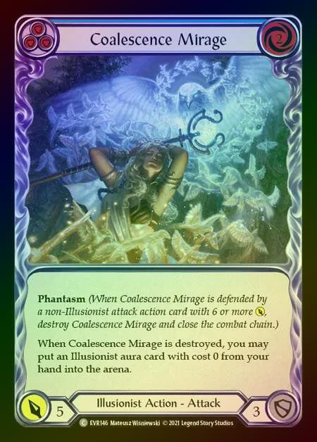 【RF】[Illusionist] Coalescence Mirage [EVR146-C] (blue) Rainbow Foil