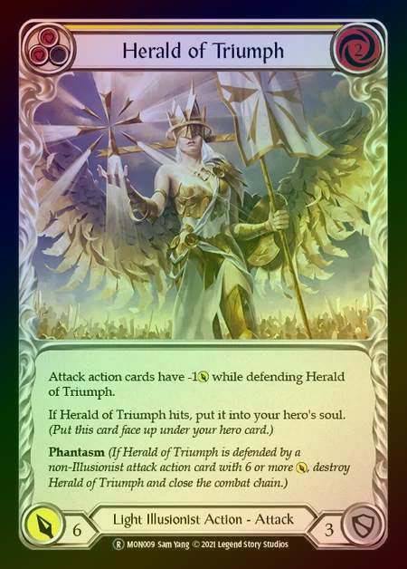【RF】[Light Illusionist] Herald of Triumph [UL-MON009-R] (yellow) Rainbow Foil