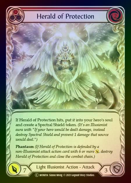 【RF】[Light Illusionist] Herald of Protection [UL-MON014-C] (red) Rainbow Foil