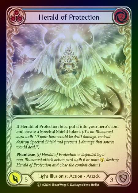 【RF】[Light Illusionist] Herald of Protection [UL-MON016-C] (blue) Rainbow Foil