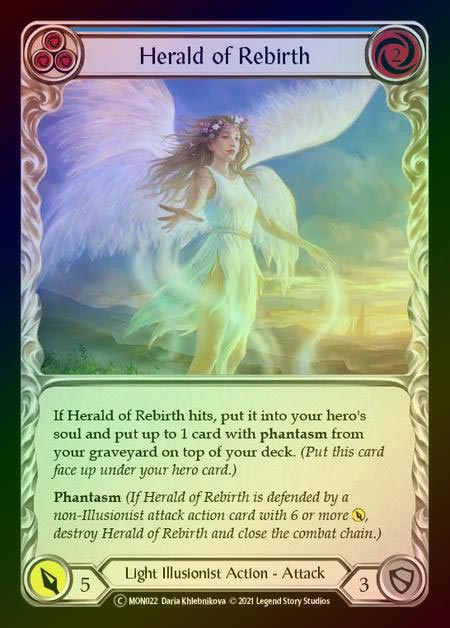【RF】[Light Illusionist] Herald of Rebirth [UL-MON022-C] (blue) Rainbow Foil