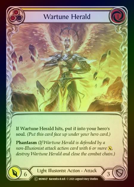 【RF】[Light Illusionist] Wartune Herald [UL-MON027-C] (yellow) Rainbow Foil