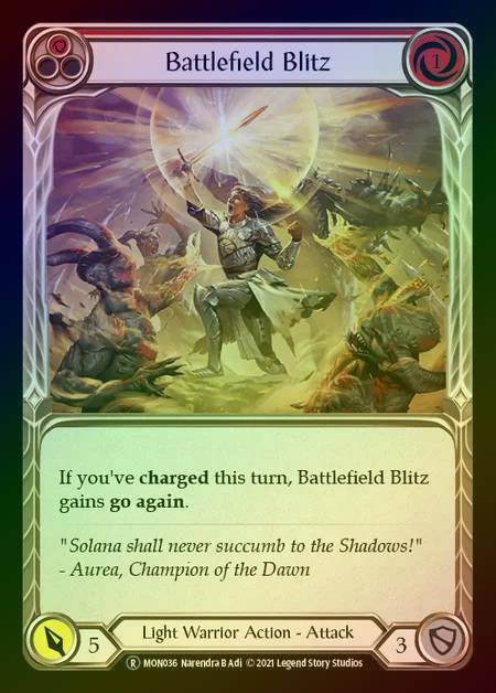 【RF】[Light Warrior] Battlefield Blitz [UL-MON036-R] (red) Rainbow Foil