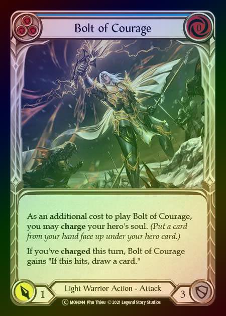 【RF】[Light Warrior] Bolt of Courage [UL-MON044-C] (blue) Rainbow Foil