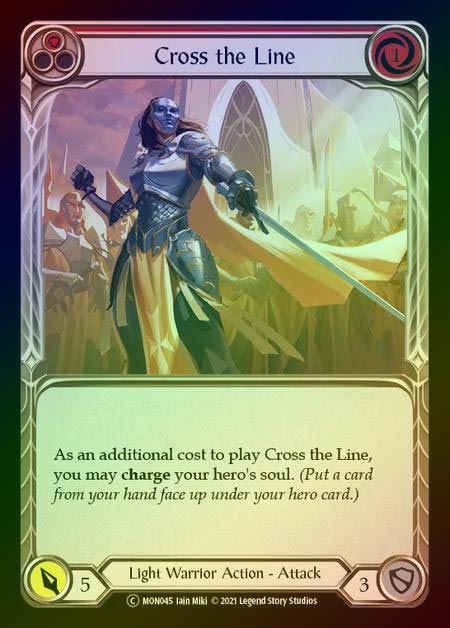【RF】[Light Warrior] Cross the Line [UL-MON045-C] (red) Rainbow Foil