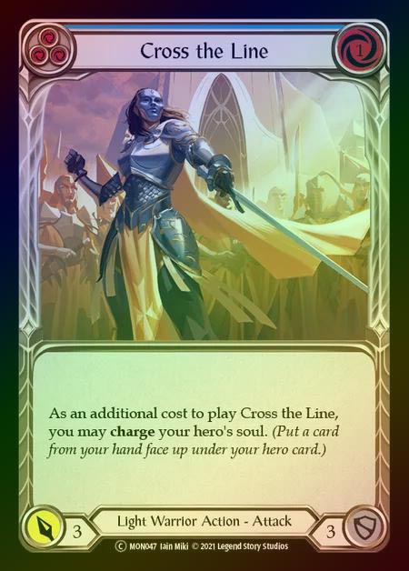 【RF】[Light Warrior] Cross the Line [UL-MON047-C] (blue) Rainbow Foil