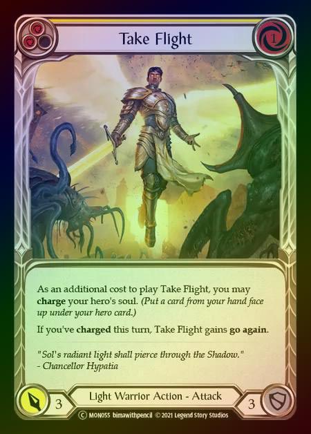 【RF】[Light Warrior] Take Flight [UL-MON055-C] (yellow) Rainbow Foil