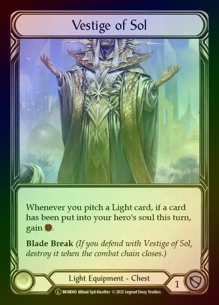 【RF】[Light] Vestige of Sol [UL-MON060-L] Rainbow Foil