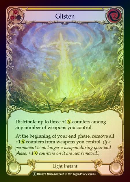 【RF】[Light] Glisten [UL-MON070-R] (yellow) Rainbow Foil