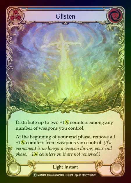 【RF】[Light] Glisten [UL-MON071-R] (blue) Rainbow Foil