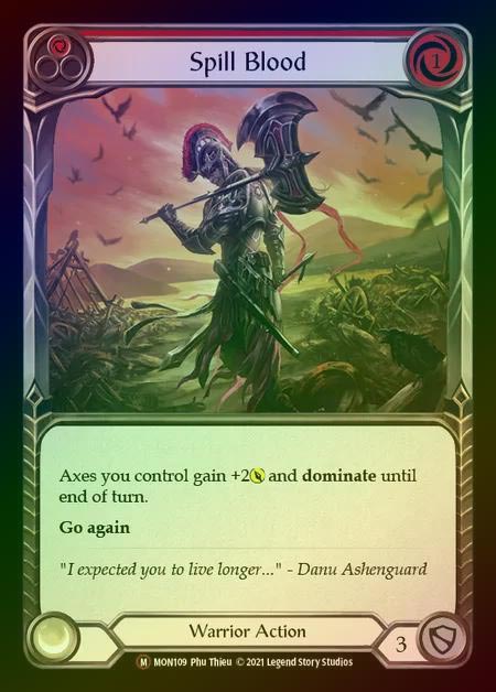 【RF】[Warrior] Spill Blood [UL-MON109-M] Rainbow Foil
