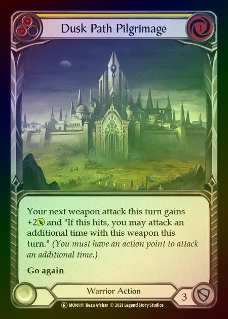 【RF】[Warrior] Dusk Path Pilgrimage [UL-MON111-R] (yellow) Rainbow Foil