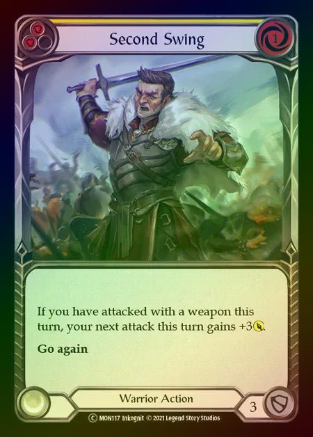 【RF】[Warrior] Second Swing [UL-MON117-C] (yellow) Rainbow Foil