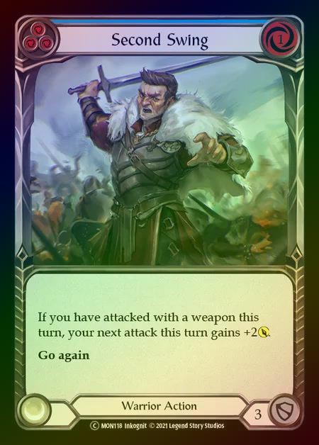 【RF】[Warrior] Second Swing [UL-MON118-C] (blue) Rainbow Foil