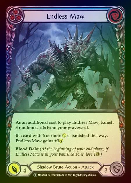 【RF】[Shadow Brute] Endless Maw [UL-MON128-R] (blue) Rainbow Foil