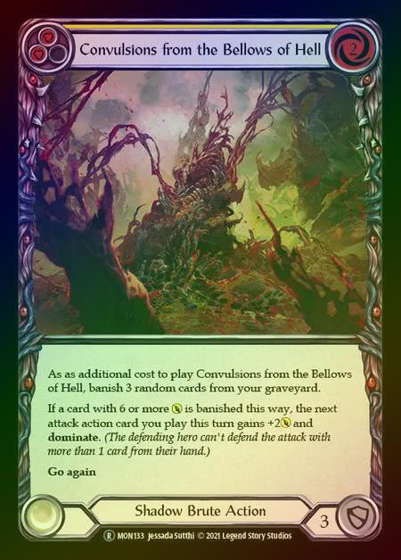 【RF】[Shadow Brute] Convulsions from the Bellows of Hell [UL-MON133-R] (yellow) Rainbow Foil