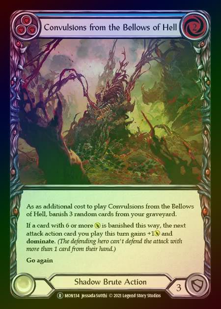 【RF】[Shadow Brute] Convulsions from the Bellows of Hell [UL-MON134-R] (blue) Rainbow Foil