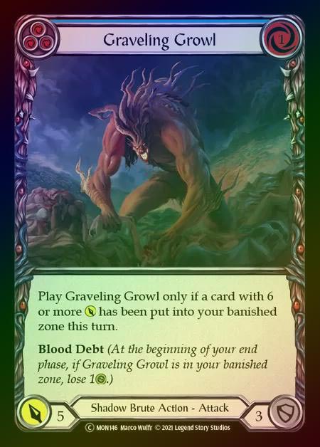 【RF】[Shadow Brute] Graveling Growl [UL-MON146-C] (blue) Rainbow Foil
