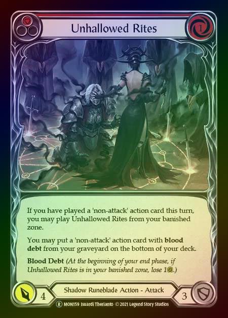 【RF】[Shadow Runeblade] Unhallowed Rites [UL-MON159-R] (red) Rainbow Foil