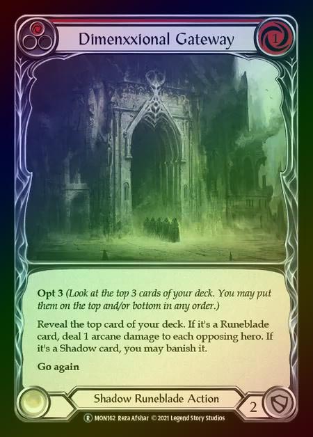 【RF】[Shadow Runeblade] Dimenxxional Gateway [UL-MON162-R] (red) Rainbow Foil