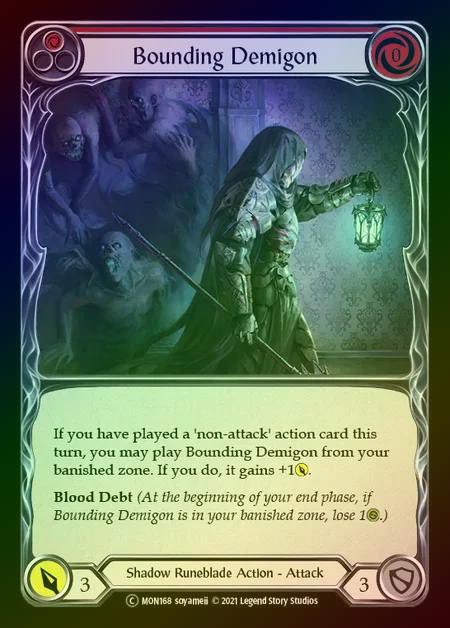 【RF】[Shadow Runeblade] Bounding Demigon [UL-MON168-C] (red) Rainbow Foil