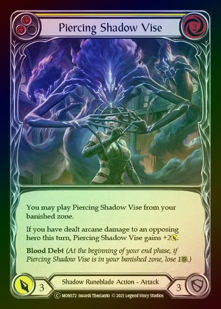 【RF】[Shadow Runeblade] Piercing Shadow Vise [UL-MON172-C] (yellow) Rainbow Foil