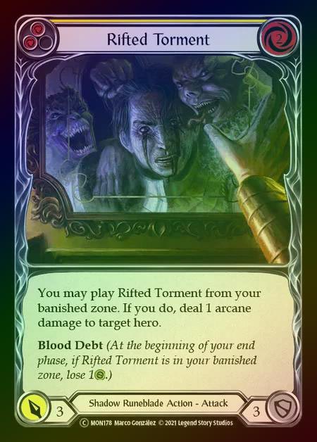 【RF】[Shadow Runeblade] Rifted Torment [UL-MON178-C] (yellow) Rainbow Foil