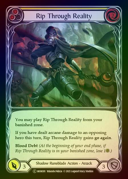 【RF】[Shadow Runeblade] Rip Through Reality [UL-MON181-C] (yellow) Rainbow Foil